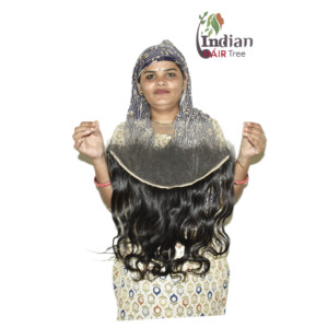 Extensions de cheveux indiens Remy 100% naturels, ondulés (Body Wave) et profondément ondulés (Deep Wave), cuticules alignées, double trame machine, frontal HD 13*6, vente en gros - Product Image 1