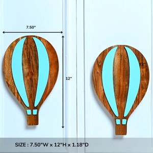 Nouvelle Arrivée Poignée de Porte pour Enfants en Bois d'Acacia, Poignées de Meuble et Commodes en Forme de Montgolfière, Poignée de Placard de Chambre Durable de Haute Qualité - Product Image 2