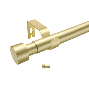 Heavy Duty Luxury Modern Industrial Aluminum Alloy Curtain Rod Gold Color Curtain <b>Poles</b> Tracks Accessories - Product Image 2