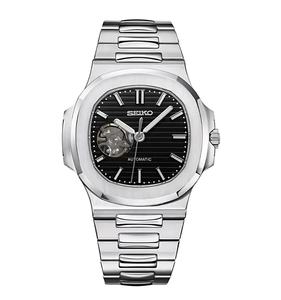 ساعة Seiko الرياضية الأنيقة الجديدة للرجال، ساعة أوتوماتيكية ميكانيكية بحركة NH38، مصنوعة من الفولاذ المقاوم للصدأ ومقاومة للماء - Product Image 2