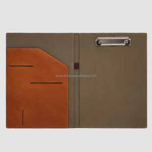 Genuine <b>Leather</b> A4 File <b>Folder</b> Button Bow Rivet Flower Office Business Portfolio 12.9 <b>Document</b> Card Holder - Product Image 3