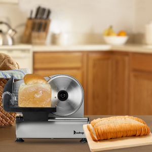 SL526 Affettatrice per Alimenti Domestica 110V/150W, Tagliatrice a Nastro Semi-Automatica da 7,5 Pollici per Carne e Alimenti, Tritacarne e Affettatrici 110V/150W - Product Image 4