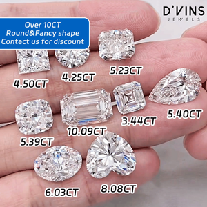 เพชรรูปไข่ D'vins Jewels เพชรเลี้ยงในห้องปฏิบัติการ สี D ขนาด 0.5 กะรัต 1 กะรัต 1.5 กะรัต 2 กะรัต สำหรับทำเครื่องประดับ - Product Image 3
