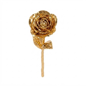 Rosa Real Bañada en Oro de 24k, Flor Eterna Hecha a Mano con Caja de Regalo, Regalo Romántico para el Día de San Valentín y el Día de la Madre - Product Image 1