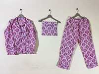 Conjunto de Pijama de Lujo Hecho a Mano en India con Estampado Paisley, Ropa de Dormir Elegante e Informal para Invierno, Suave y Transpirable