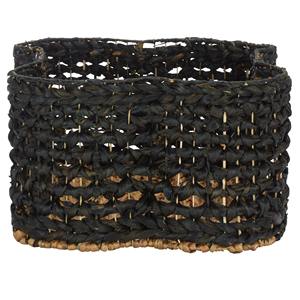 Cesta negra de jacinto de agua tejida con forma de hueso, hecha a mano, para almacenamiento, venta al por mayor, ecológica, fabricada en Vietnam - Product Image 4