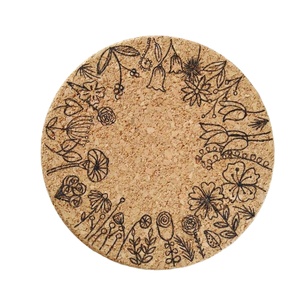 Sous-verre rond en bois à motif mandala artistique, découpé au laser, pour la décoration de la table à manger à la maison - Product Image 2