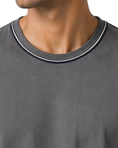 Mens Dark <b>Grey</b> Sleeveless Tank <b>Top</b> Premium Cotton Jersey Gym Fitness Casual Summer <b>Vest</b> Lightweight Breathable Custom Fit - Product Image 5