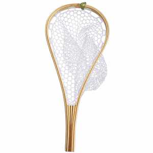 En gros Épuisette de pêche à la truite pour la capture et la libération, Épuisette de pêche à la mouche, Épuisette de pêche à cadre en bois avec maille en caoutchouc souple transparente - Product Image 4