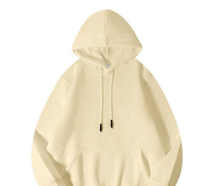 Sudadera con Capucha Extra Grande para Hombre, Color Sólido, Algodón French Terry, Estilo Casual con Bolsillo, para Otoño - Product Image 3
