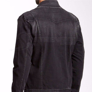 Jeans Jacket 100% Cotton Casual Outwear Cool Trendy Style Winter Fashion Men's Slim Jeans Jacket - Product Image 3