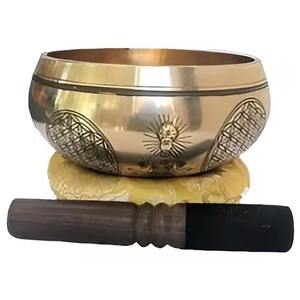 Cuenco tibetano de metal hecho a mano de primera calidad para meditación, terapia, yoga, sanación y relajación - Product Image 1