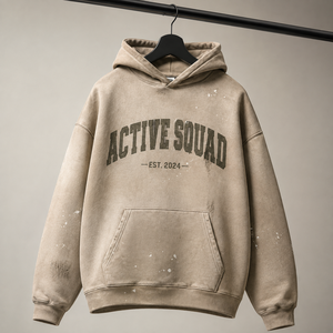 Sudadera de Alta Calidad Active Squad, Mezcla de Algodón, Lavado Ácido, con Cierre, Resistente al Viento, Impermeable y Transpirable, Serie High Street - Product Image 3