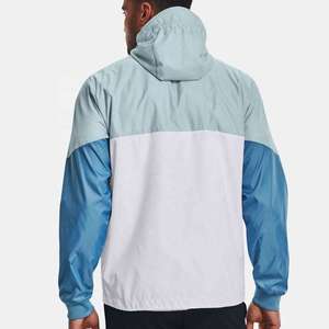 Custom Men's Lightweight Waterproof Windbreaker Jacket Hooded Color <b>Block</b> Outdoor Sportswear Casual Running Windproof Coat - Product Image 6