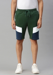 Pantalones Cortos Bermuda para Hombre con Paneles de Color, Cintura Media Elástica, Spandex, Poliéster, Casuales y Deportivos - Product Image 2