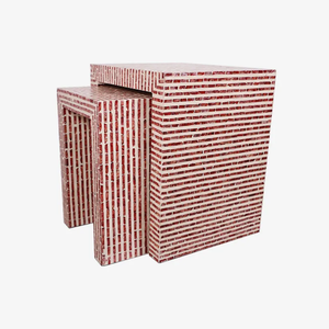 ชุดโต๊ะกาแฟหินอ่อนฝังมุกสองตัว ราคาส่งสุดคุ้ม สำหรับห้องนั่งเล่น สไตล์หรูหรา จากเวียดนาม - Product Image 1