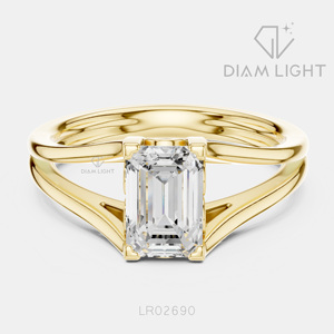 Bague de fiançailles en or blanc 14 carats avec diamant de laboratoire de 1,01 carat, coupe radiante, bague de mariée, certifiée IGI, bijoux fins, cadeau pour femme - Product Image 5