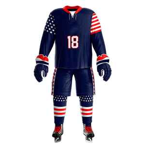 Impresión de camisetas de hockey sobre hielo, camiseta de hockey sobre hielo de poliéster de alta calidad, diseño gratuito, uniforme de hockey sobre hielo sublimado barato - Product Image 1