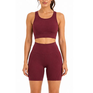 Ensemble de yoga confortable et extensible pour femmes, 2 pièces, short de sport, tenue respirante pour la salle de sport, l'entraînement et la remise en forme - Product Image 3