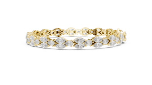 UNIQUE LAB GROWN MARQUISE PEAR CUT DIAMOND RHODIUM PLATED LUXURY CERTIFIED TENNIS BRACELET <b>SET</b> 18KT YELLOW <b>GOLD</b> DAILY OFFICE - Product Image 3