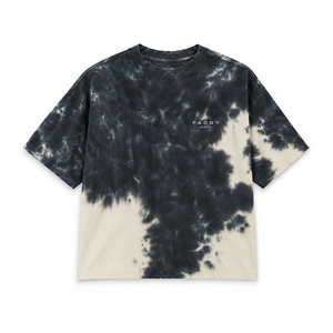 เสื้อยืดคอตตอนหนาน้ำหนักมากทรงโอเวอร์ไซส์ ลายมัดย้อม สกรีนโลโก้ได้ ล้างสีแบบแอซิดวอช สไตล์วินเทจ สตรีทแวร์ ไหล่ตก ทรงหลวมใส่สบายสำหรับผู้ชาย - Product Image 2
