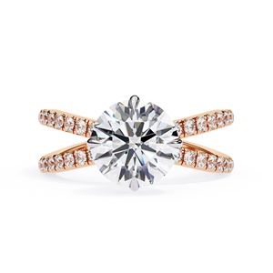 Anillo de Diamante Cultivado en Laboratorio de 2 Quilates con Corte Redondo, en Oro Sólido de 14K, Joyería Fina para Compromiso y Boda, OEM/ODM Disponible - Product Image 3