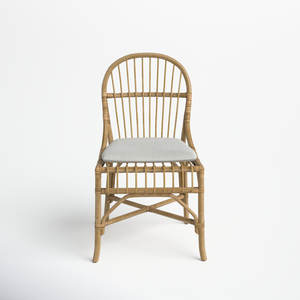 เก้าอี้สานด้านข้างสำหรับที่นั่งรับประทานอาหารเน้นการออกแบบผ้าทอ - Product Image 1