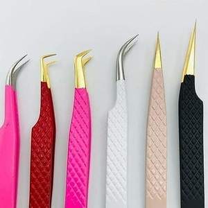 Pinzas para Pestañas de Acero Inoxidable con Punta de Fibra, Dentadas, con Opción de Logotipo Personalizado - Venta al por Mayor - Product Image 1