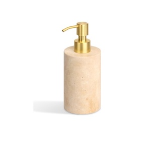 Best Quality With Marble Finished Marble Soap <b>Dispenser</b> & Gold Metal Pump Lotion <b>Dispenser</b> For Home Kitchen Counter Top - Product Image 1