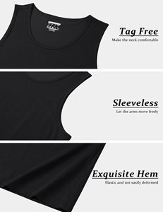 เสื้อกล้ามธรรมดาสำหรับผู้ชายเสื้อแขนกุดคอกลมแขนกุดผ้าคอตตอนสำหรับออกกำลังกายในยิมวิ่งลำลอง - Product Image 4