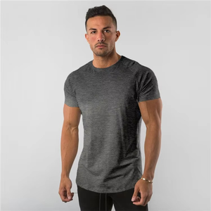 Nouveau T-shirt de sport respirant à séchage rapide pour homme, col rond, manches courtes, coupe classique, logo avant, 100 % coton toile, qualité supérieure - Product Image 4