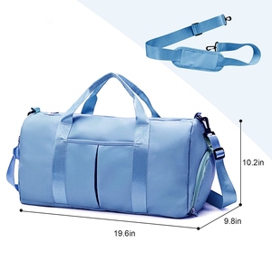OARH INT INDUSTRY MAS-2327 Travel Gym Duffel Bag 30-40L 600D ผ้าใบสีเบจสายสะพายไหล่หลายช่อง - Product Image 5