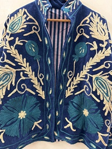 Wholesale Boho <b>Hippie</b> Suzani Velvet <b>Jacket</b> Embroidered Winter Coat Artisan Ethnic Kimono Outerwear for Women - Product Image 2