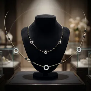 สร้อยมงกุฎเพชรแล็บโกรว์ 14K โรสโกลด์ น้ำหนัก 0.27 กะรัต ทรงกลมเจียระไนบริลเลียนท์ สี E ความสะอาด VVS-VS เครื่องประดับเจ้าสาวสุดหรู - Product Image 1