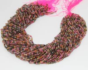 Cuentas Redondas Facetadas de Turmalina Genuina AAAA de 2mm, 3mm, 4mm, Cuentas de Piedras Preciosas Microfacetadas, Hilo de 15.3 Pulgadas para Fabricación de Joyería - Product Image 3