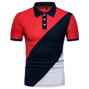 Chemise décontractée à manches courtes boutonnée pour homme, séchage rapide, 100 % coton, toile tricotée, brodée, coupe classique, bleu, noir, gris - Product Image 3