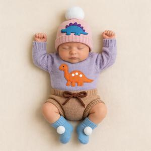 Conjunto de Ropa de Bebé de Punto Suave para Clima Frío, Diseñado para Mayor Comodidad, Producción a Medida - Product Image 3