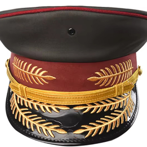 หมวกปักลายใบโอ๊คสีทองด้วยมือ พร้อมปีกหมวกและอุปกรณ์เสริม ผู้ผลิตหมวกปีกใบโอ๊คคู่ - Product Image 3