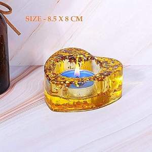 Portavelas de Resina Epoxi Floral Ecológico Hecho a Mano con Diseño Botánico de Flores Preservadas para Bodas - Product Image 5