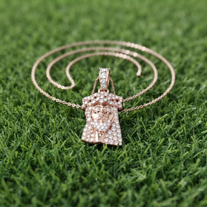 925 Silver Natural Diamond Religious Bling Hip Hop Custom Unisex Rapper's Iced Jesus Face Head Christ Necklace Fine <b>Pendants</b> - Product Image 3