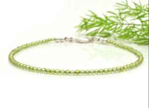 Pulsera Clásica de Lujo para Mujer con Peridoto y Plata de Ley 925, Gema de Nacimiento de Agosto, Cristal Verde Natural, Regalo de Joyería - Product Image 2