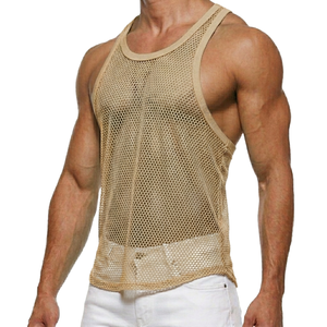 Men's Casual G-<b>String</b> Singlets Quick Dry Breathable Tank Tops Solid 3D Print Embroidery Knitted Modal Mesh Washed Technique - Product Image 2