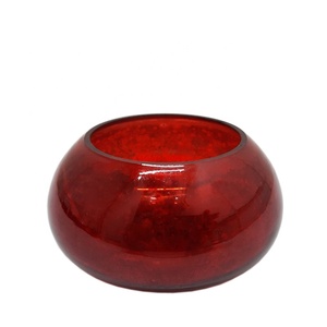 แก้วสำหรับตกแต่งบ้านรูปทรงกลมสำหรับใส่คำปฏิญาณสีแดง - Product Image 1