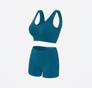 Ensembles de maillots de bain et de sport pour femmes grandes tailles 2026, très demandés, pour le fitness, le yoga et la plage, en couleurs unies, respirants, à taille élastique, anti-tendance - Product Image 5