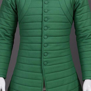 Gambeson médiéval vert personnalisé pour homme, veste rembourrée en toile de coton pour LARP, costume de cosplay, best-seller - Product Image 4