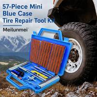 Kit de réparation de pneus Meilunmei 57 pièces, outil de réparation de pneus crevés robuste pour voiture, camion, moto, réparation d'urgence des pneus