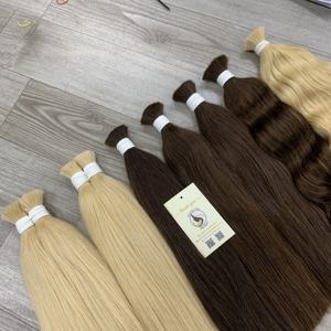 Nueva Llegada Cutícula Alineada Natural Recto Rubio Ondulado Doble Dibujado A Granel Cabello Humano - Product Image 3