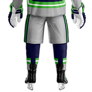 Maillot de hockey sur glace unisexe sans manches, vert marine, imprimé par sublimation, anti-humidité, 100 % coton, coupe régulière adulte, motif drapeau - Product Image 2