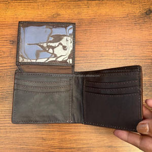 Cartera corta plegable de cuero de diseñador de lujo al por mayor para hombre tarjetero de piel de vaca de alta calidad - Product Image 6