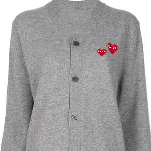 Cardigan unisexe en laine Townkana à col en V avec boutons en forme de cœur, décontracté et élégant, pour l'automne et l'hiver, épais, avec logo frontal, idéal pour les couples - Product Image 6